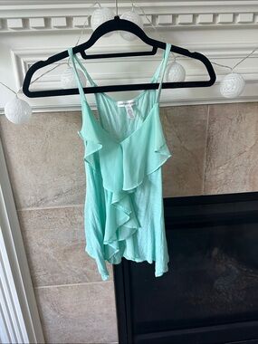 Mint Green Ruffle Cami with Adjustable Straps